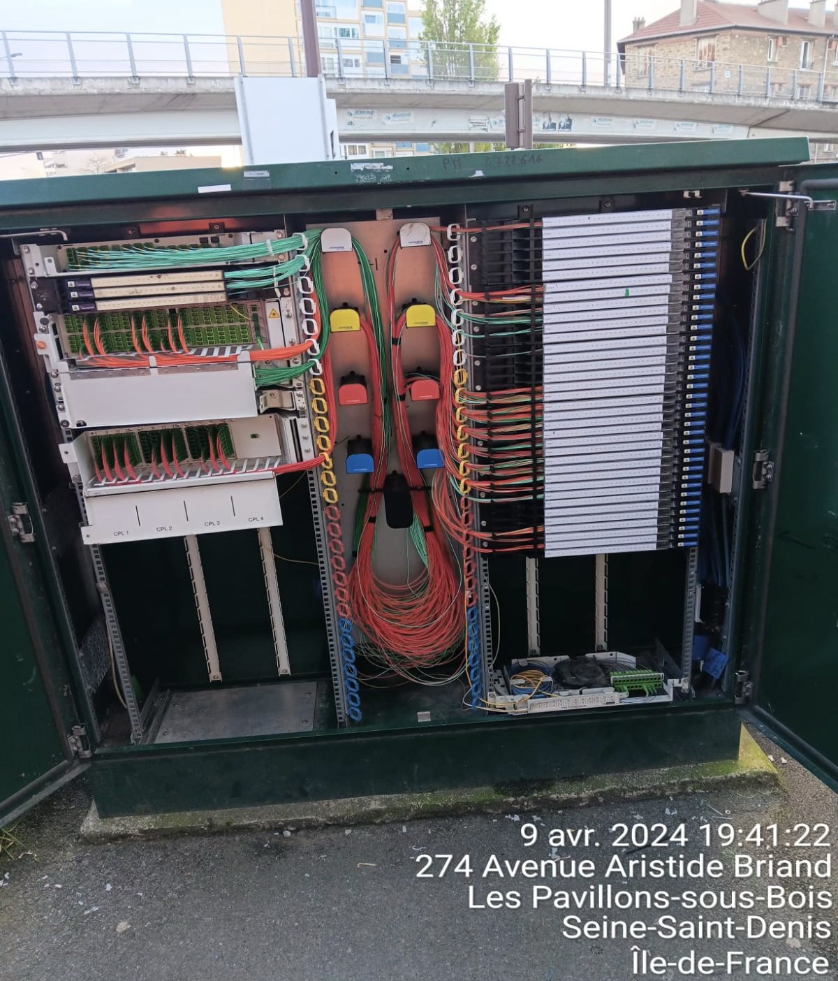 Armoire fibre réorganisée et conforme ARCEP après intervention